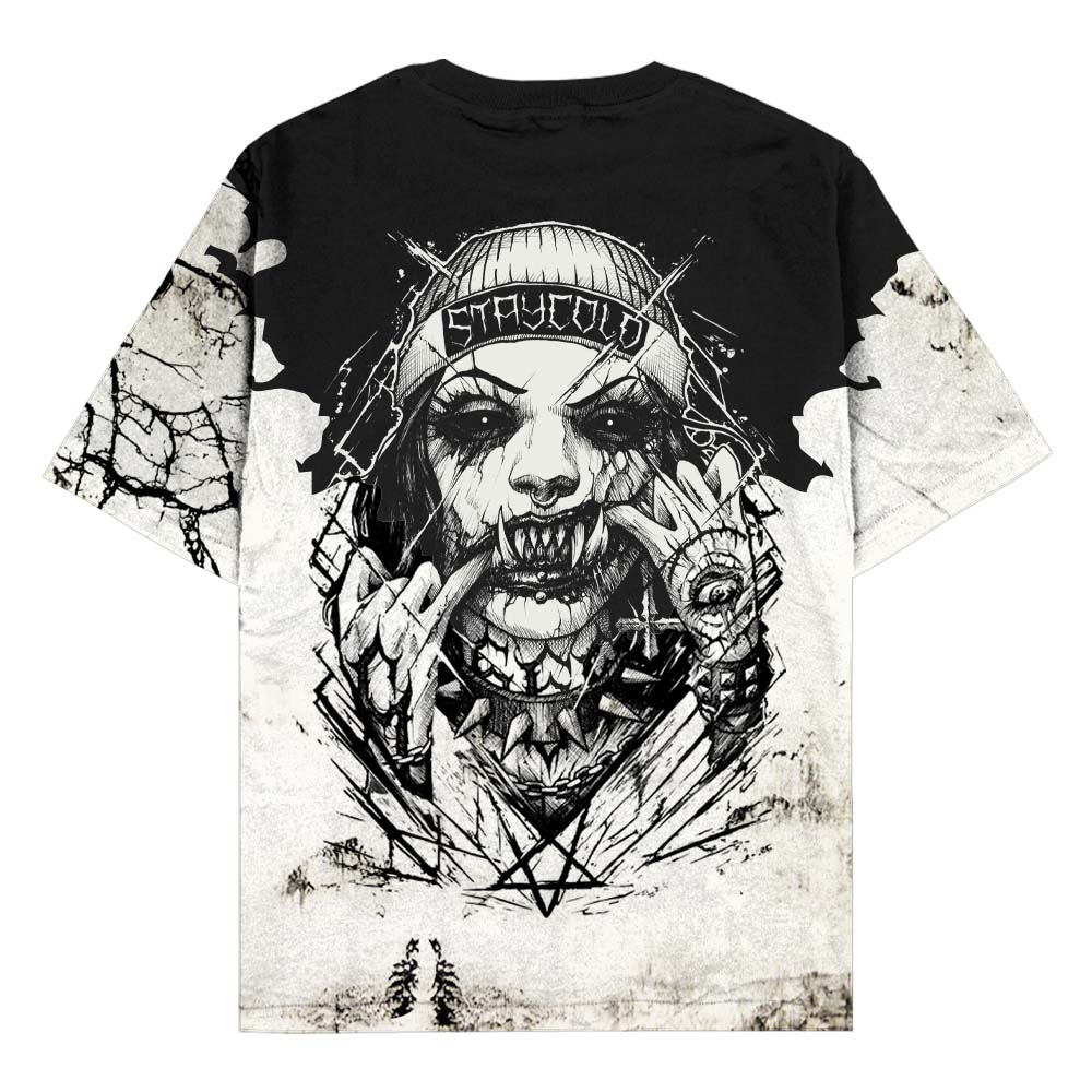 Attitude (Half Half) - Oversized T-Shirt (200GSM) Mockup