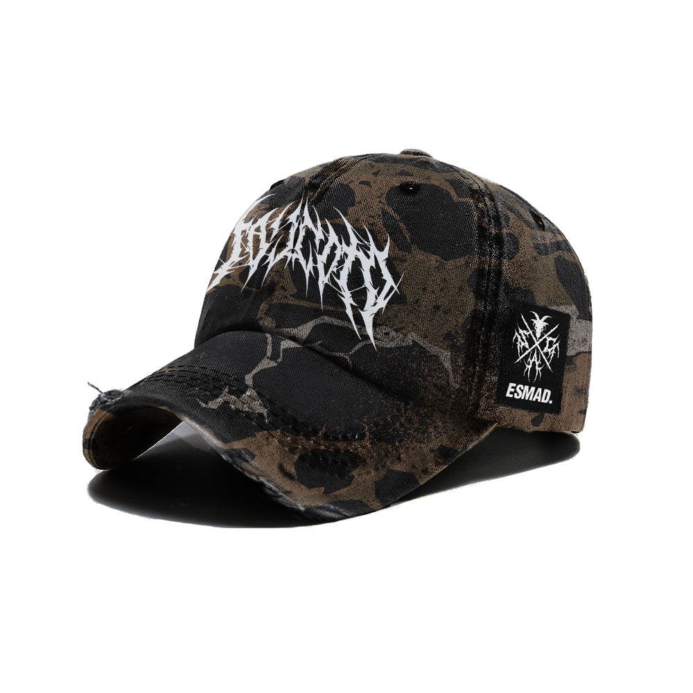 Tactical Skin (Camo) - Distressed Baseball Cap Mockup