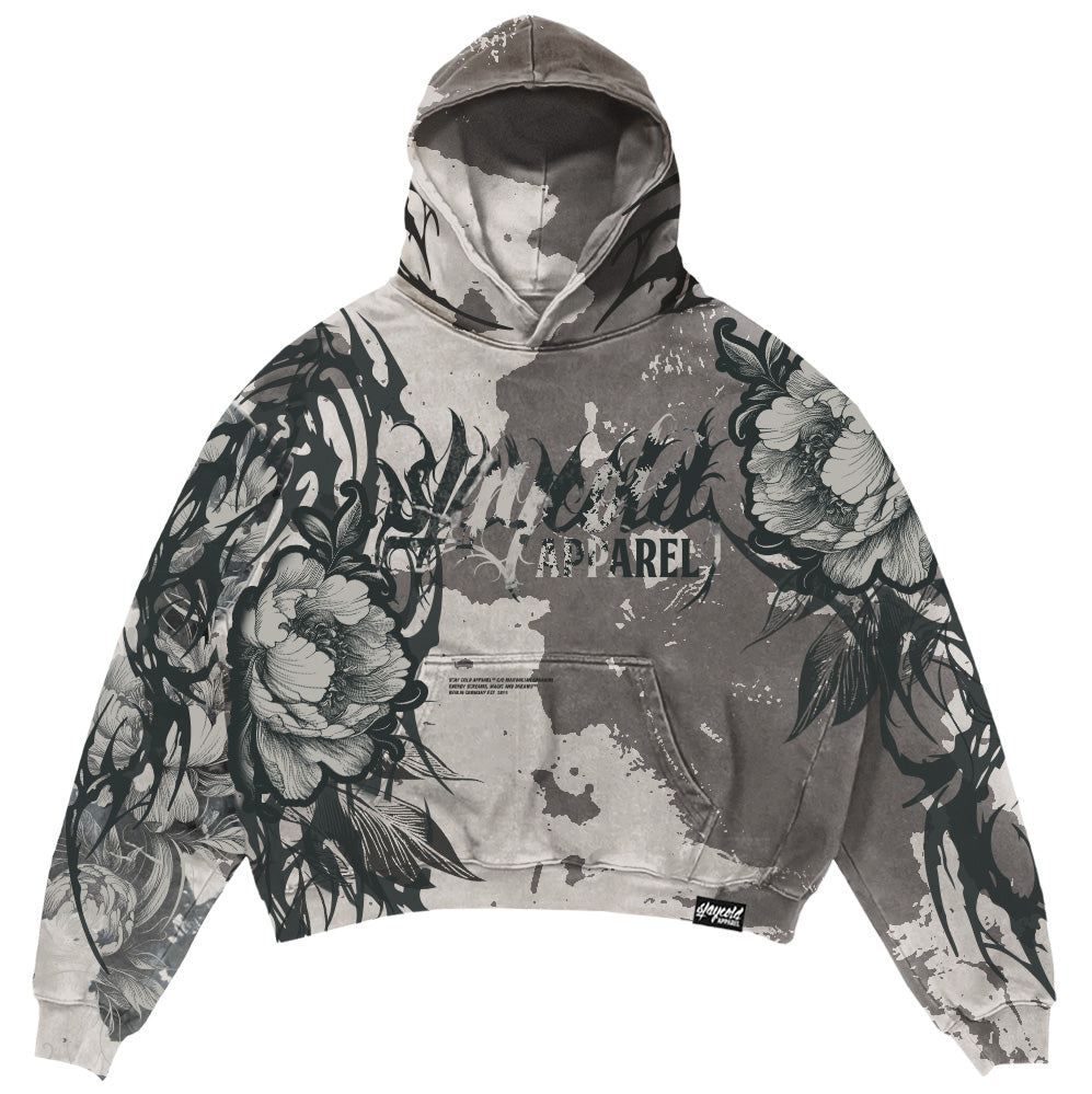 Veins Of Velvet (Allover) - Heavy Oversized Hoodie (400GSM)