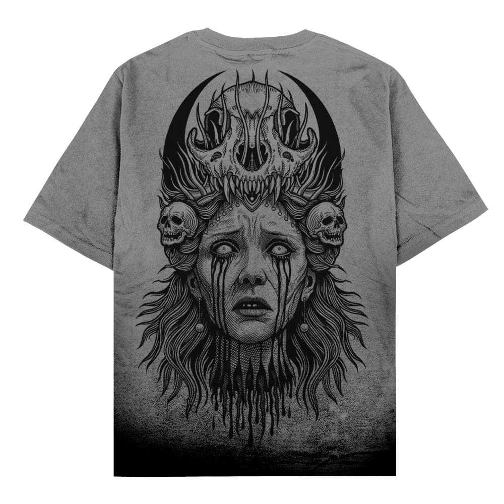 Saint of Nothing (grey gradient) - Oversized T-Shirt (200GSM) Mockup