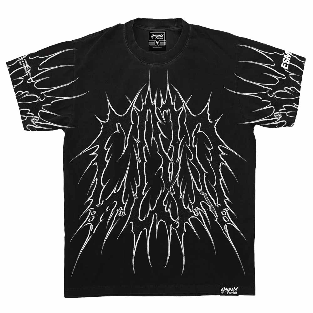 Black Razor (Purple Bleached) - Heavy Oversized T-Shirt (250GSM)