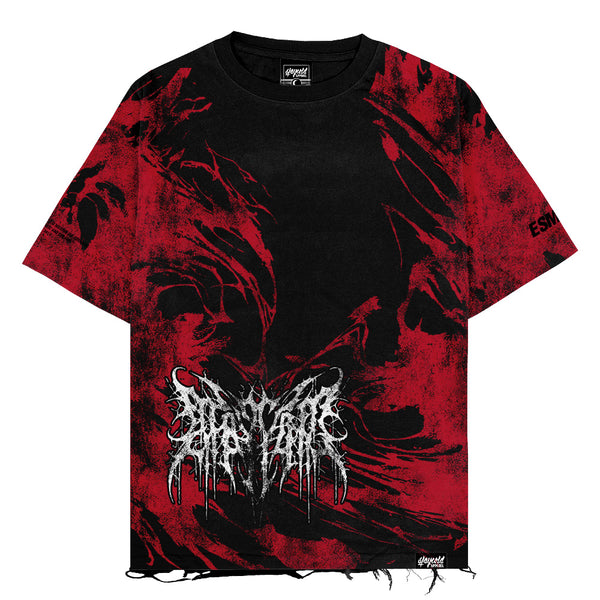 Bloodfire (red) - Oversized T-Shirt (200GSM) Mockup