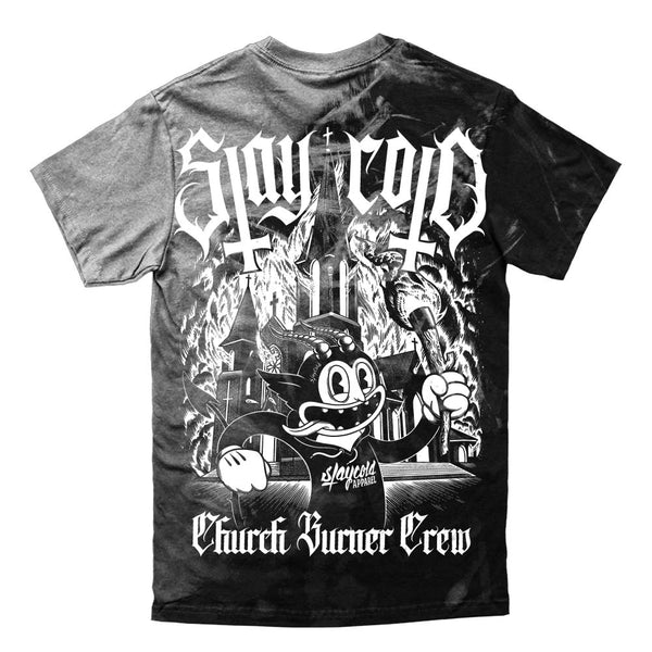 Church Burner Crew - Customized Regular T-Shirt (grey) 200GSM Mockup