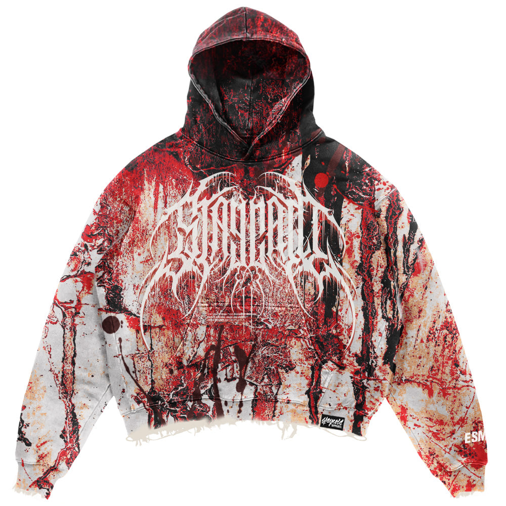 Dissonance (half half) - Heavy Oversized Hoodie (400GSM)