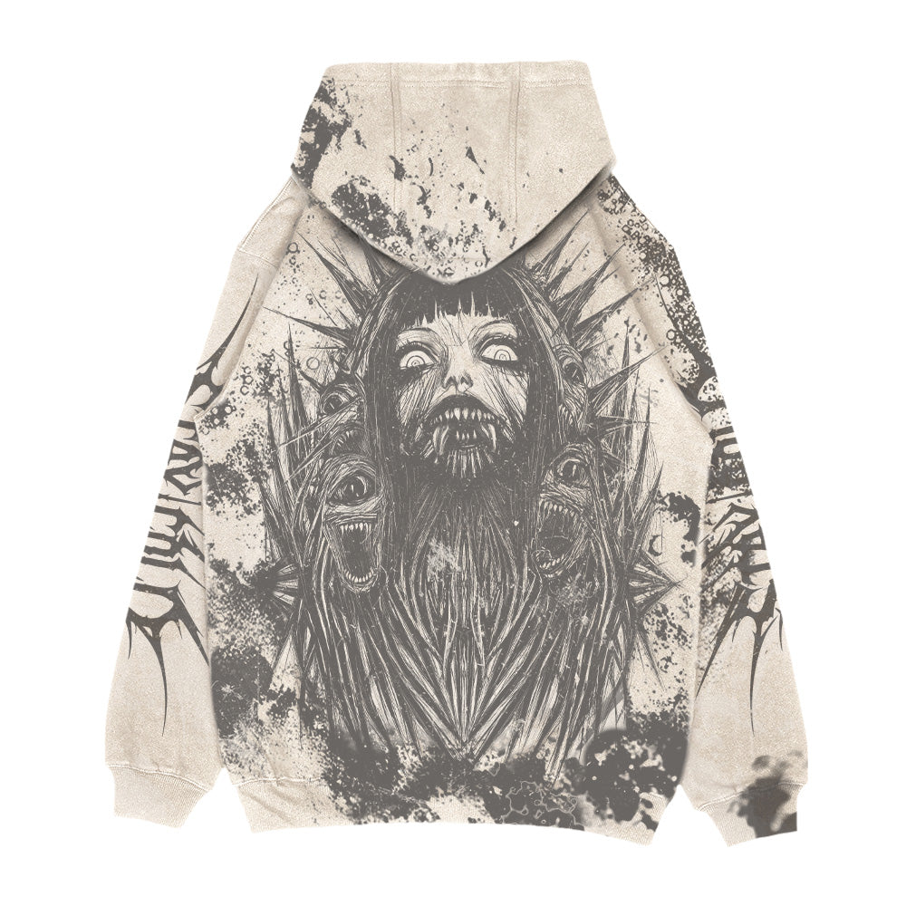 Pale Malice (beige) - Oversized Hoodie (350GSM)