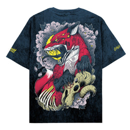 Zombie Fox (Black Petrol) - Oversized T-Shirt (200GSM)