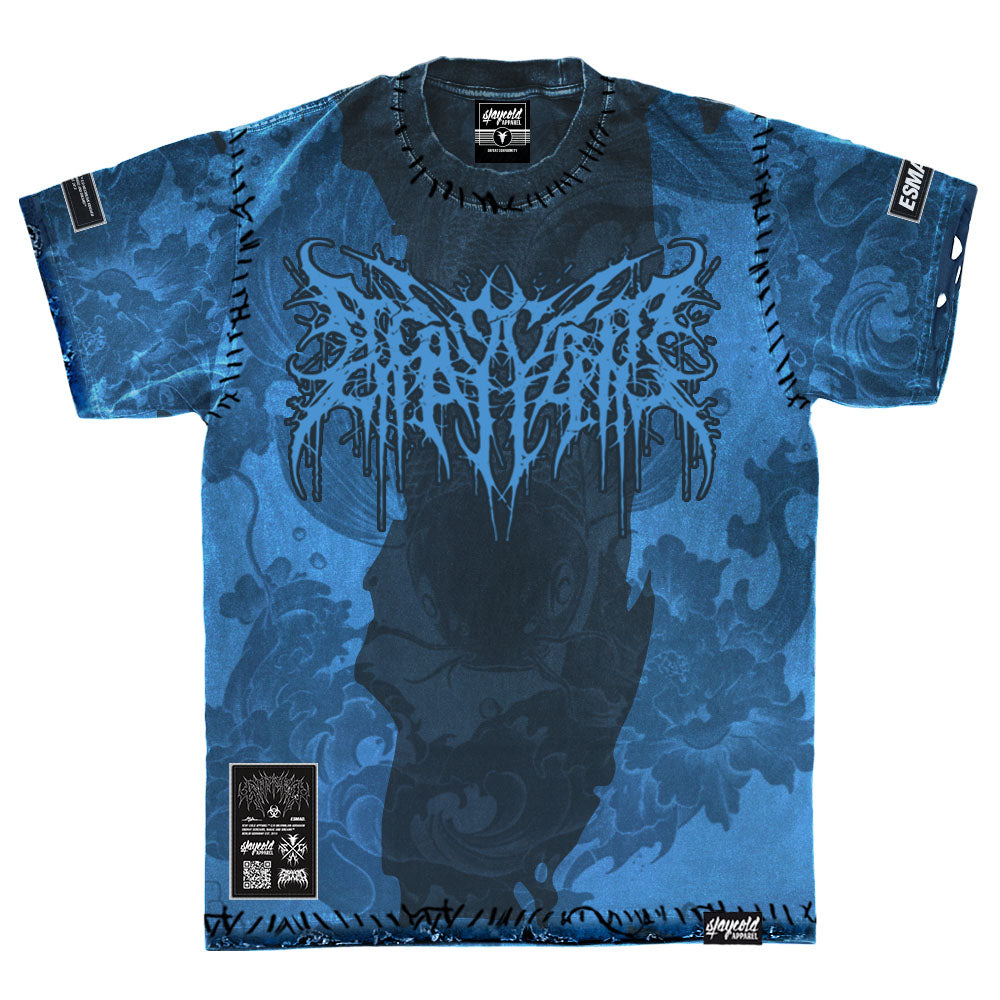 Drowned (blue) - Heavy Oversized T-Shirt (250GSM)