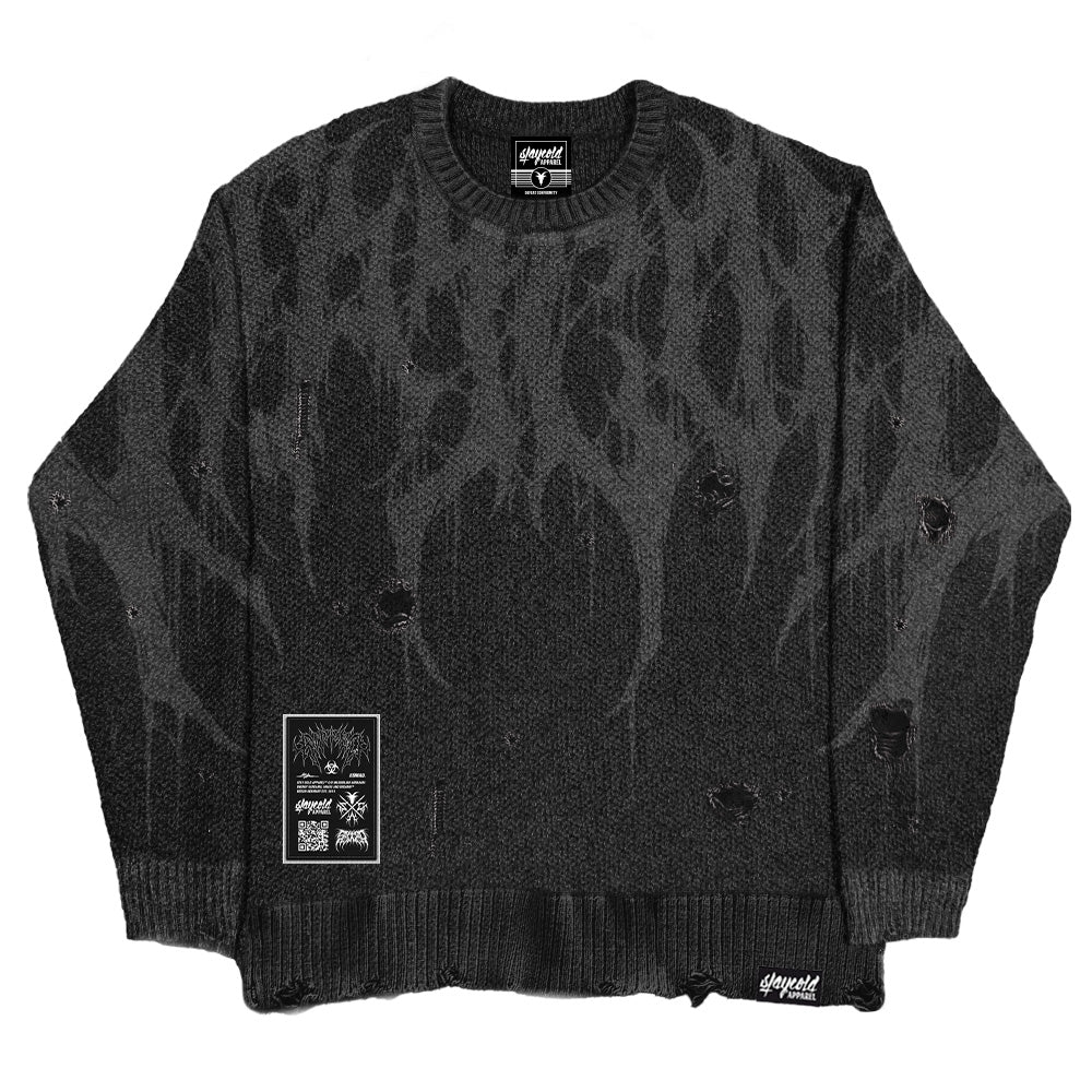 Grimfall (dark grey) - Knit Sweater (600GSM)
