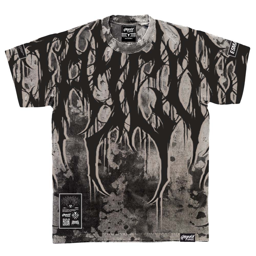 Lineage Of Dusk (half half red) - Heavy Oversized T-Shirt (250GSM)