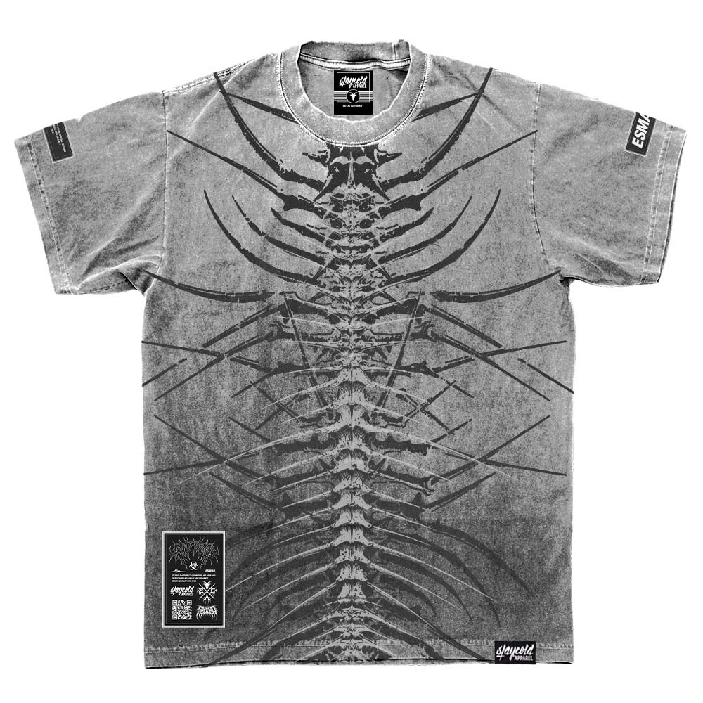 Lineage Of Dusk - Heavy Oversized T-Shirt (Grey) 250GSM Mockup