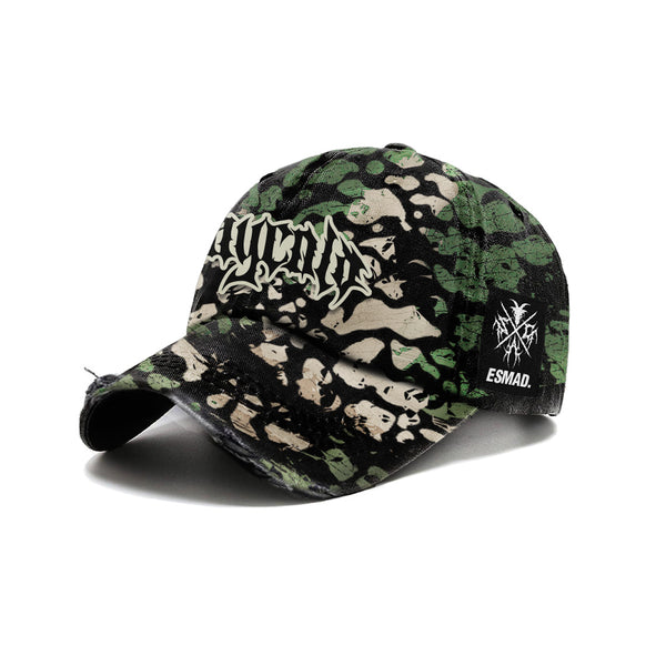 Night Ops (camo) - Distressed Baseball Cap Mockup