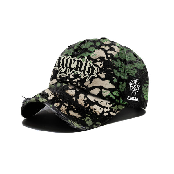 Night Ops (camo) - Distressed Baseball Cap Mockup