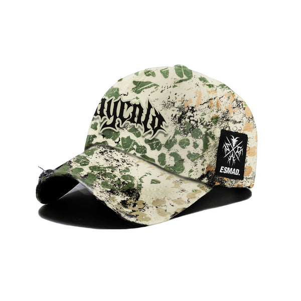 Night Ops (sand camo) - Distressed Baseball Cap Mockup