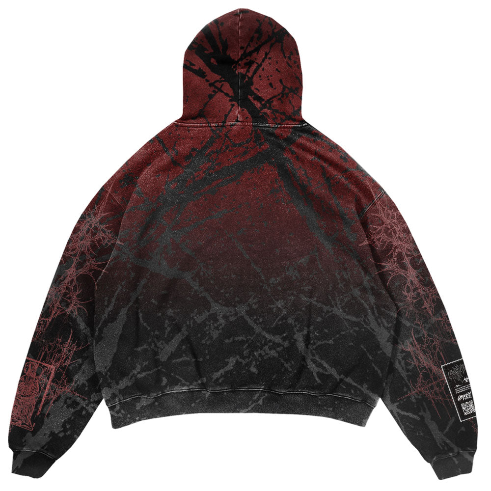 Oathbound (red black) - Heavy Oversized Hoodie (400GSM)
