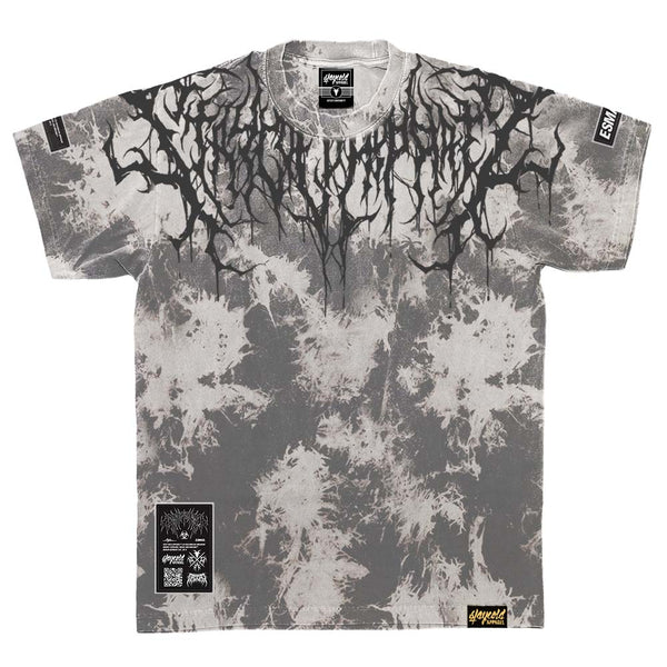 Reign Of Blood (lightgrey) - Heavy Oversized T-Shirt (tie dye) 250GSM Mockup