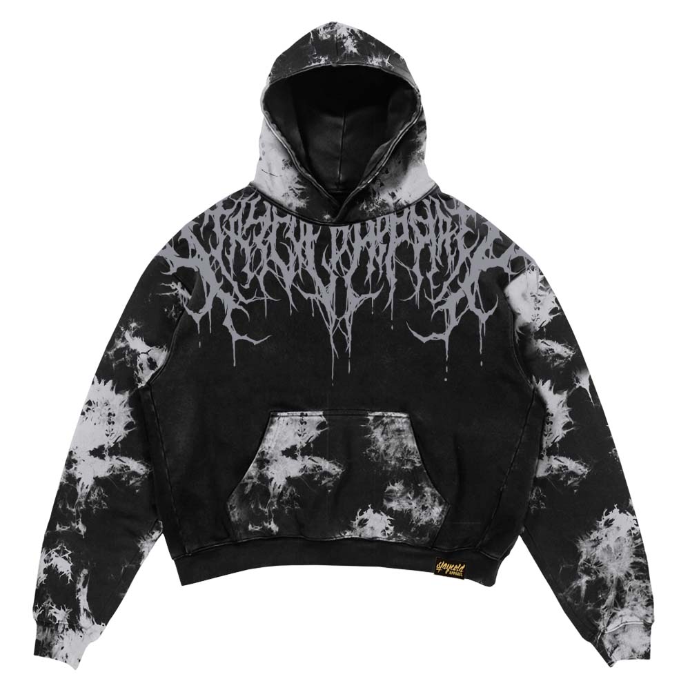 Reign Of Blood - Heavy Oversized Hoodie (Tie Dye) 400GSM Mockup