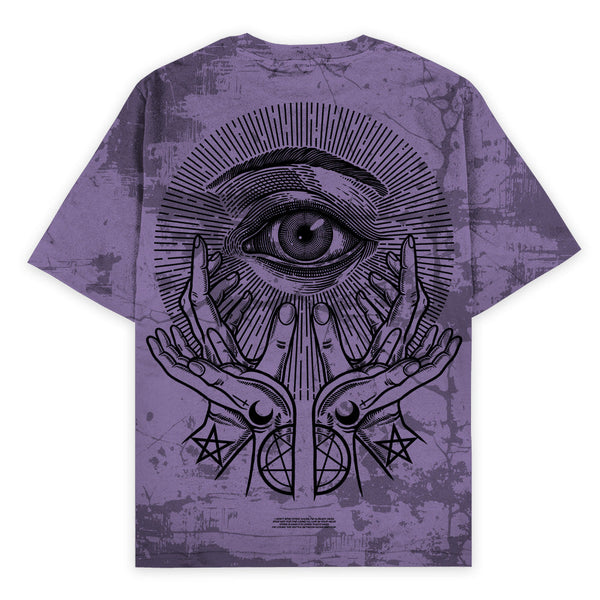 All Seeing Eye (purple) - Oversized T-Shirt (200GSM)