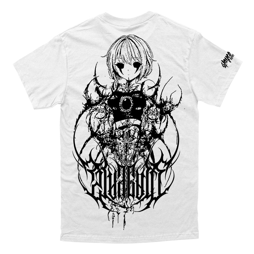 Hollow Heart (white) - Regular T-Shirt (200GSM) Mockup