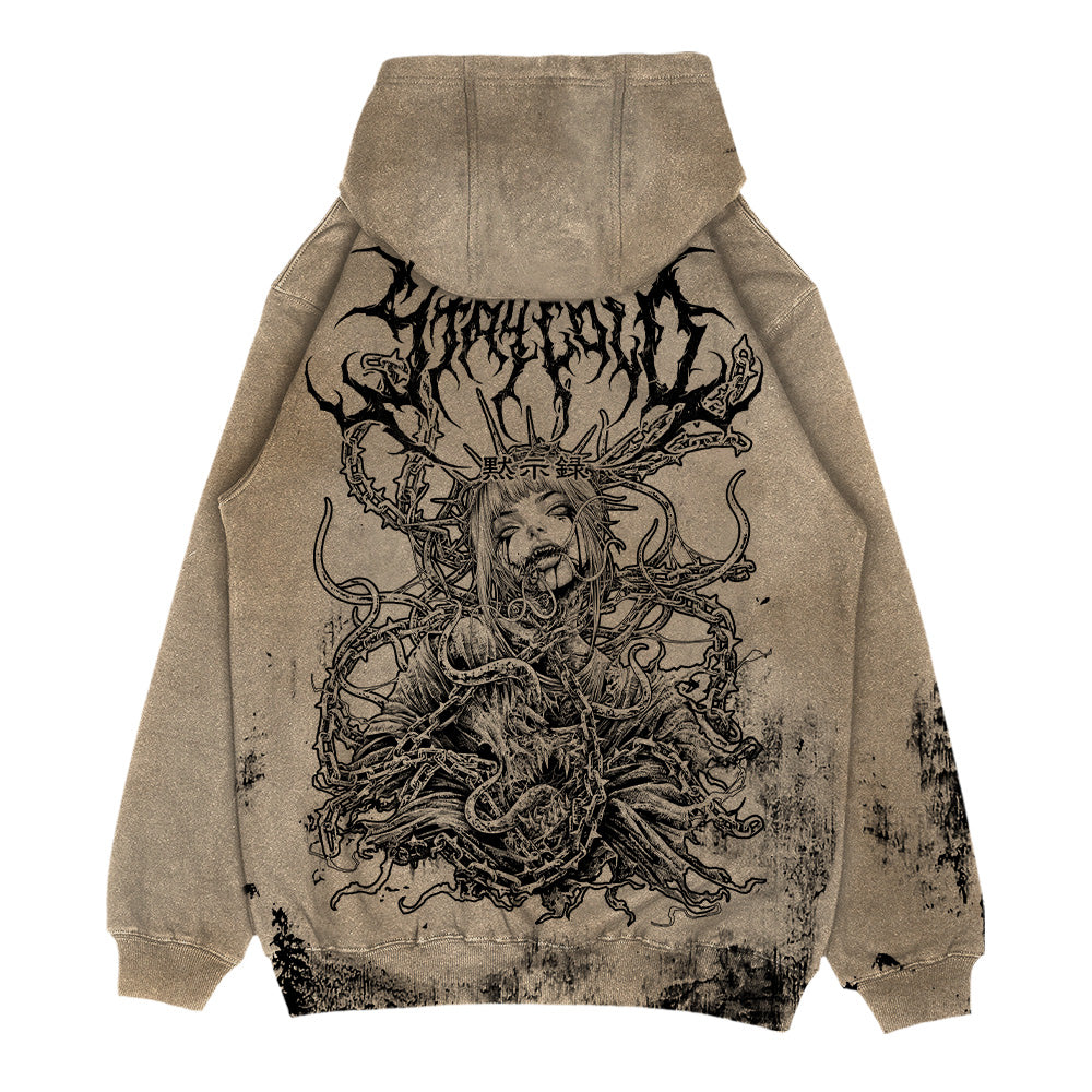 Duskbound (black grey) - Oversized Hoodie (350GSM)
