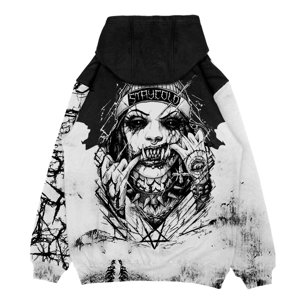 Attitude (Half Half) - Oversized Hoodie (350GSM)