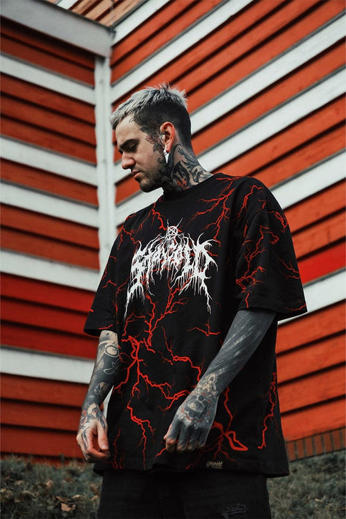Lightning Strikes Oversized T Shirt HALL OF FAME lightning-strikes-oversized-t-shirt-hall-of-fame