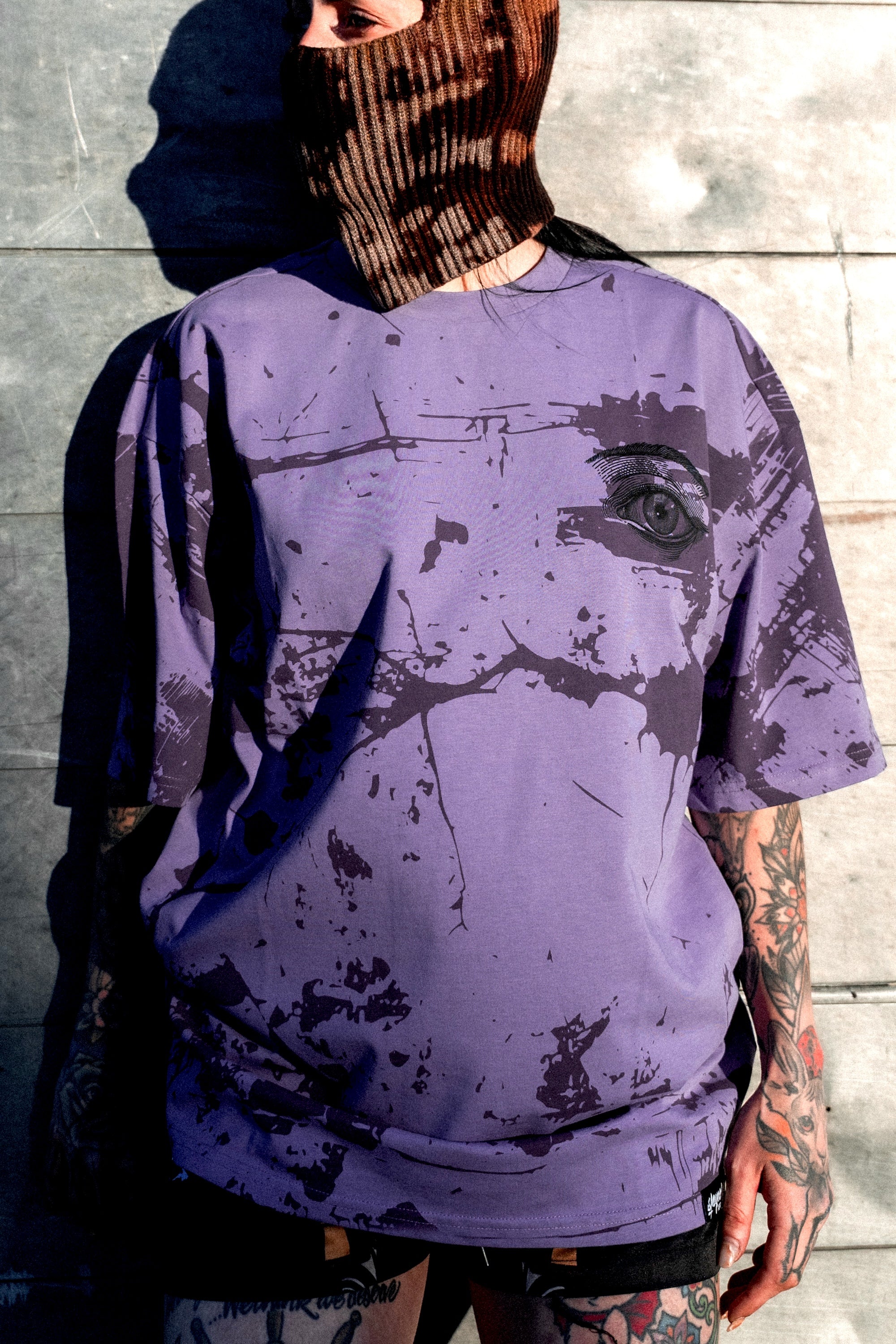 All Seeing Eye (purple) - Oversized T-Shirt (200GSM)