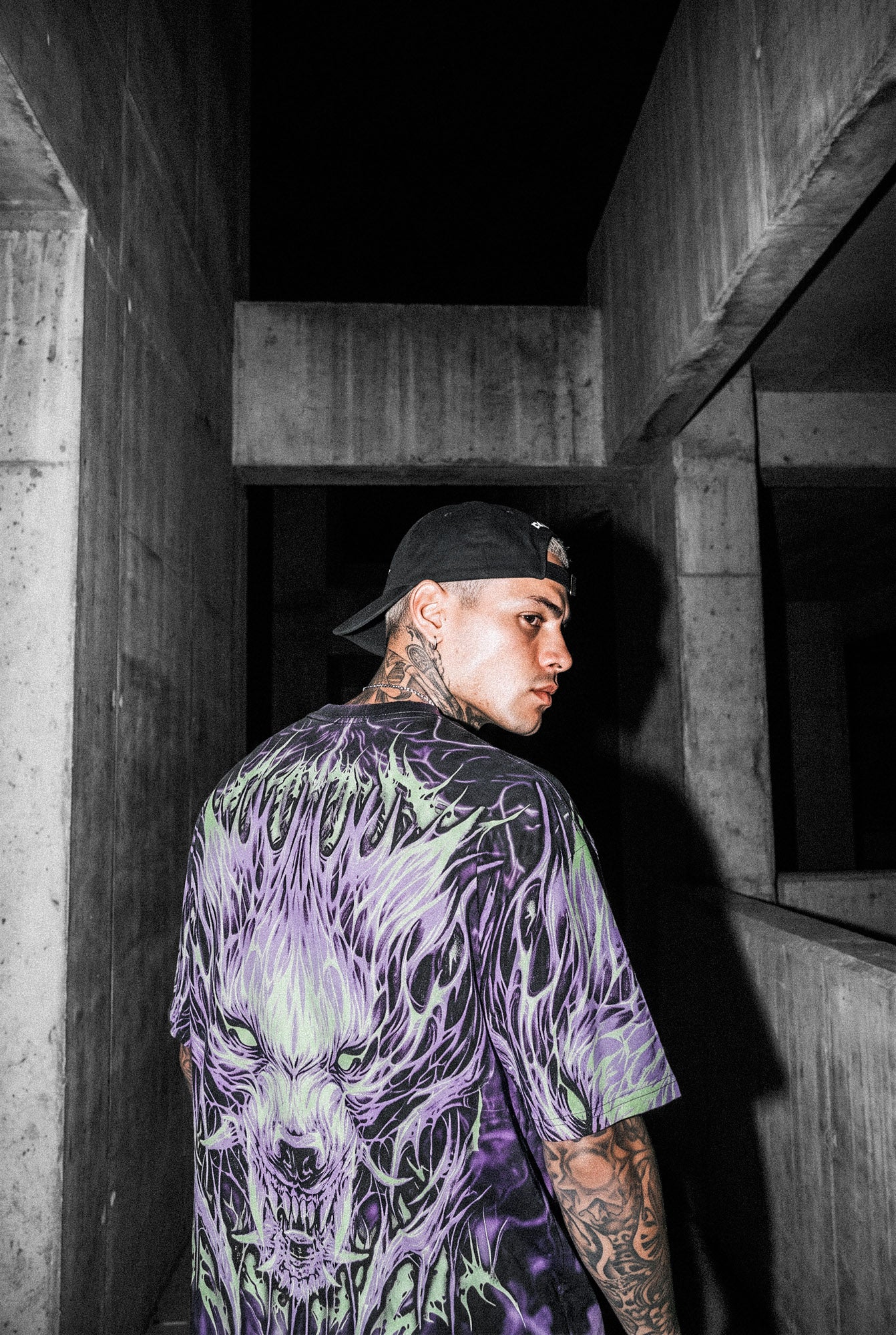 Alphawolf (allover) - Heavy Oversized T-Shirt (250GSM)