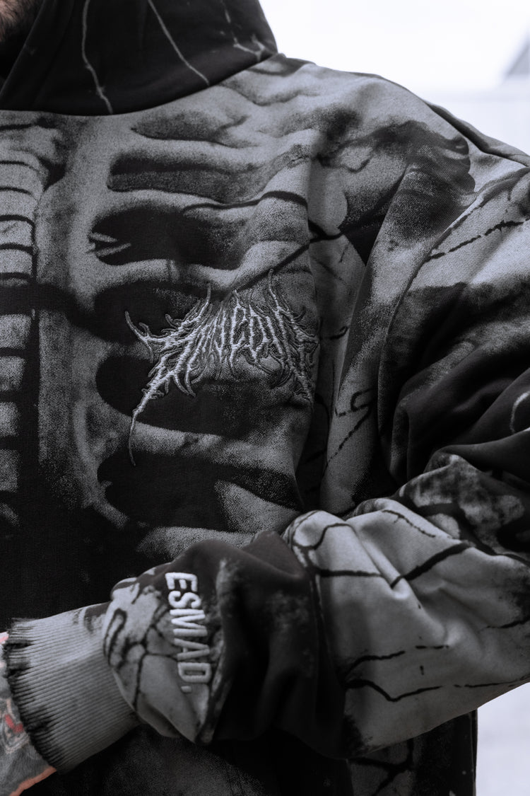 Anatomy (grey) - Heavy Oversized Hoodie (400GSM) Image 4