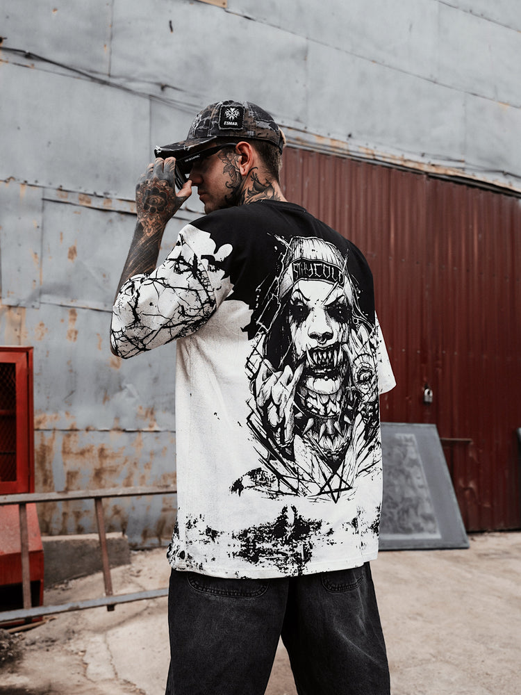 Attitude (Half Half) - Oversized T-Shirt (200GSM) Image 4