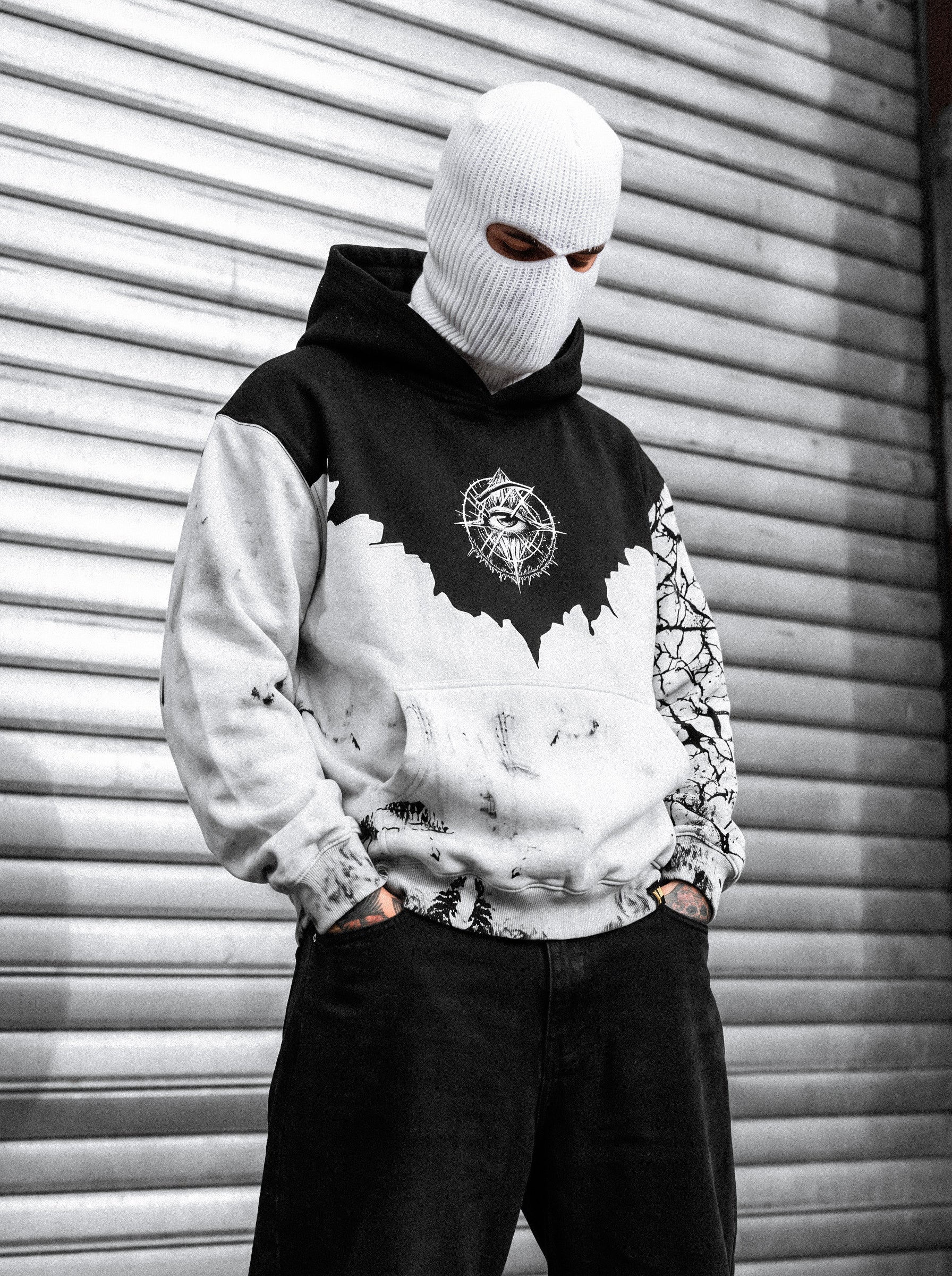 Attitude (Half Half) - Oversized Hoodie (350GSM)