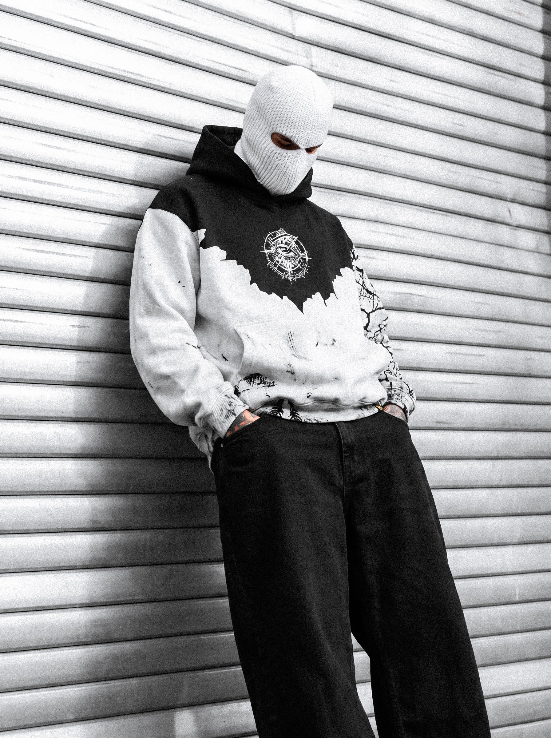 Attitude (Half Half) - Oversized Hoodie (350GSM)