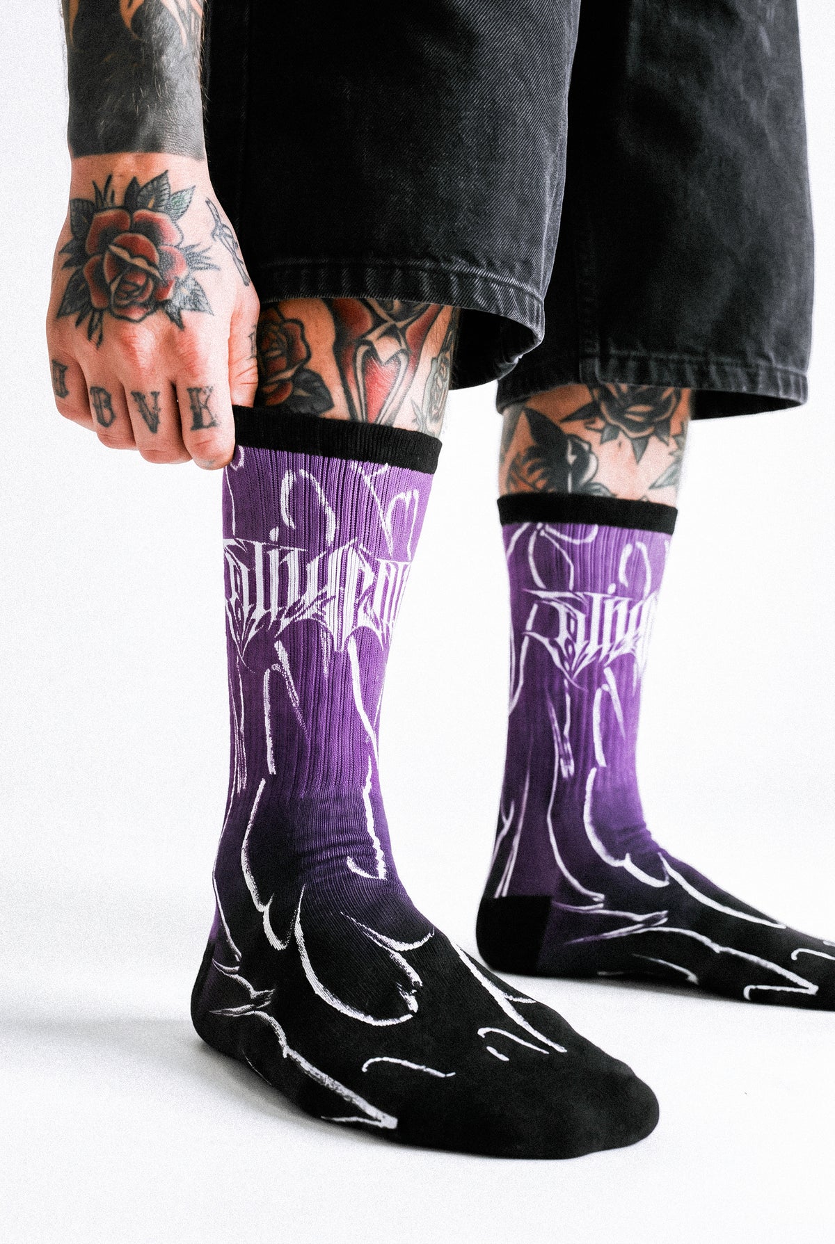 Black Razor (Purple) - Comfort Socks