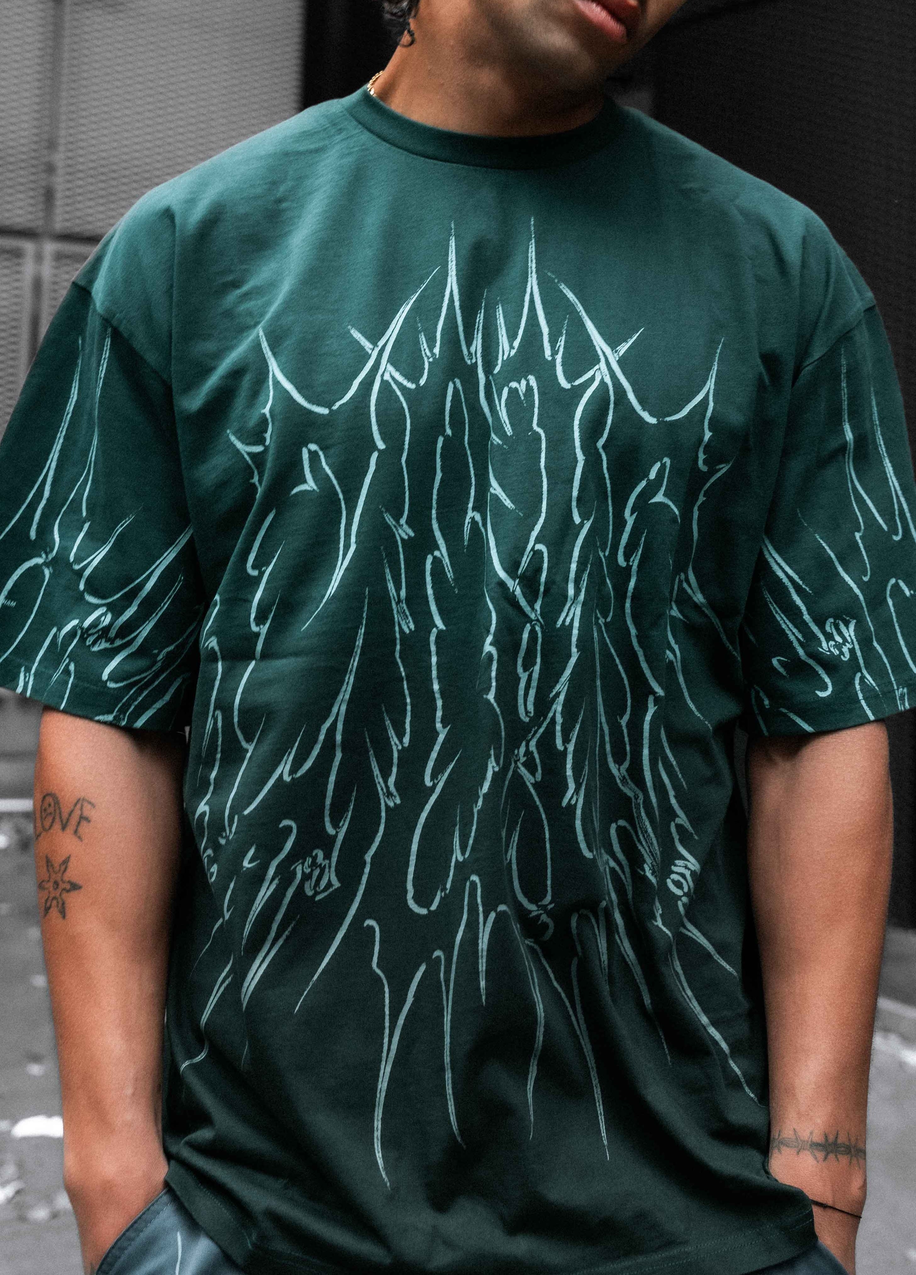Black Razor (Petrol) - Oversized T-Shirt (200GSM)