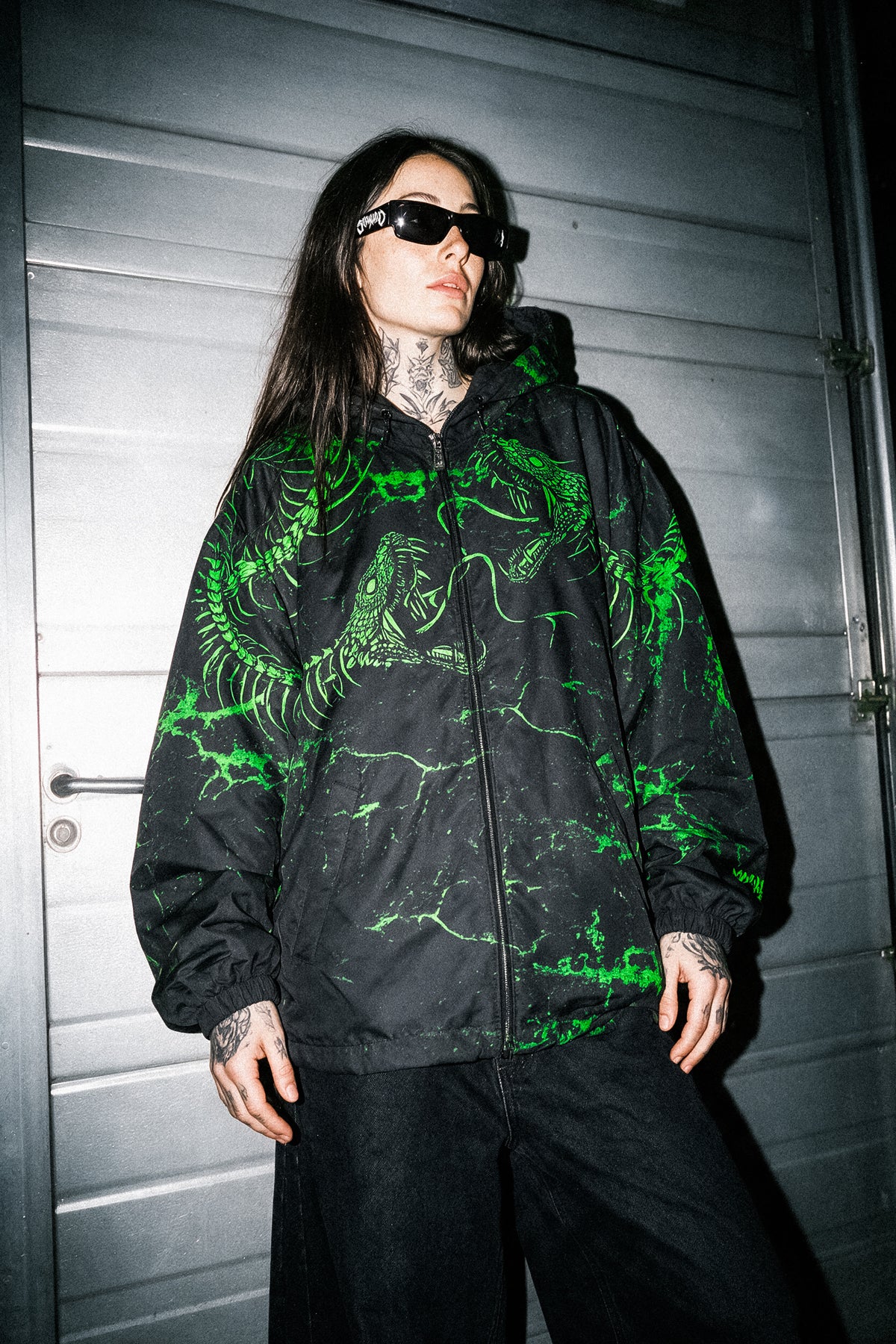 Black Spine (Black) - Raincoat