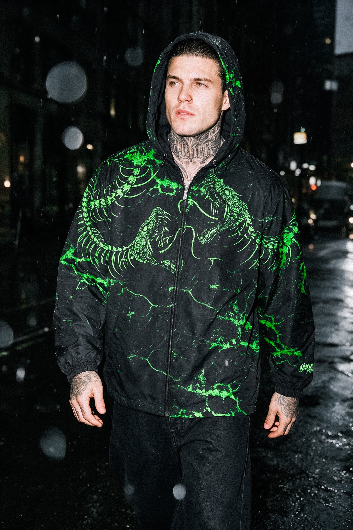 Black Spine (Black) - Raincoat