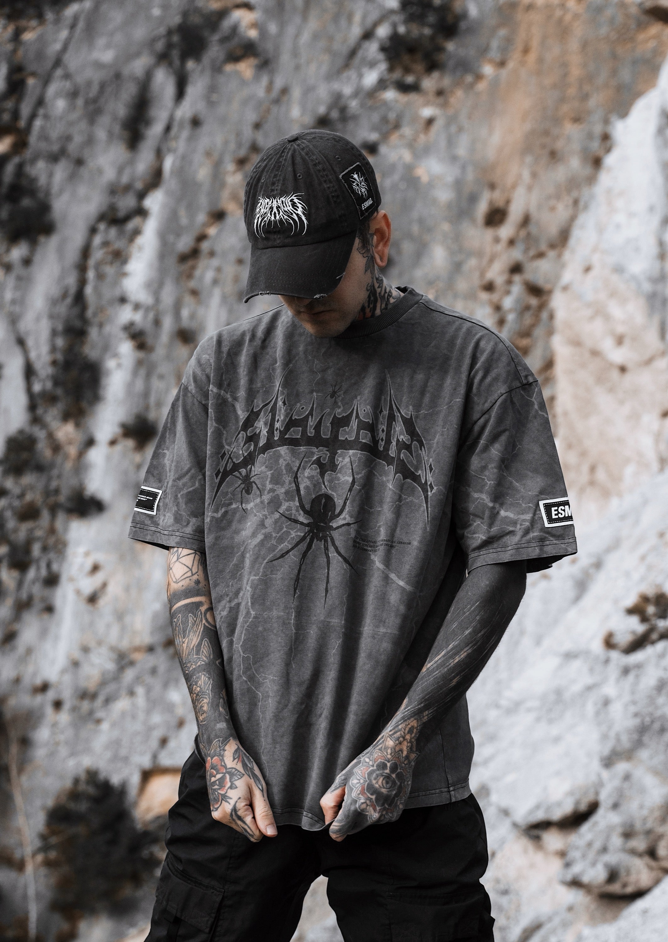 Blackout  - Heavy Oversized T-Shirt (Acid Washed) 250GSM
