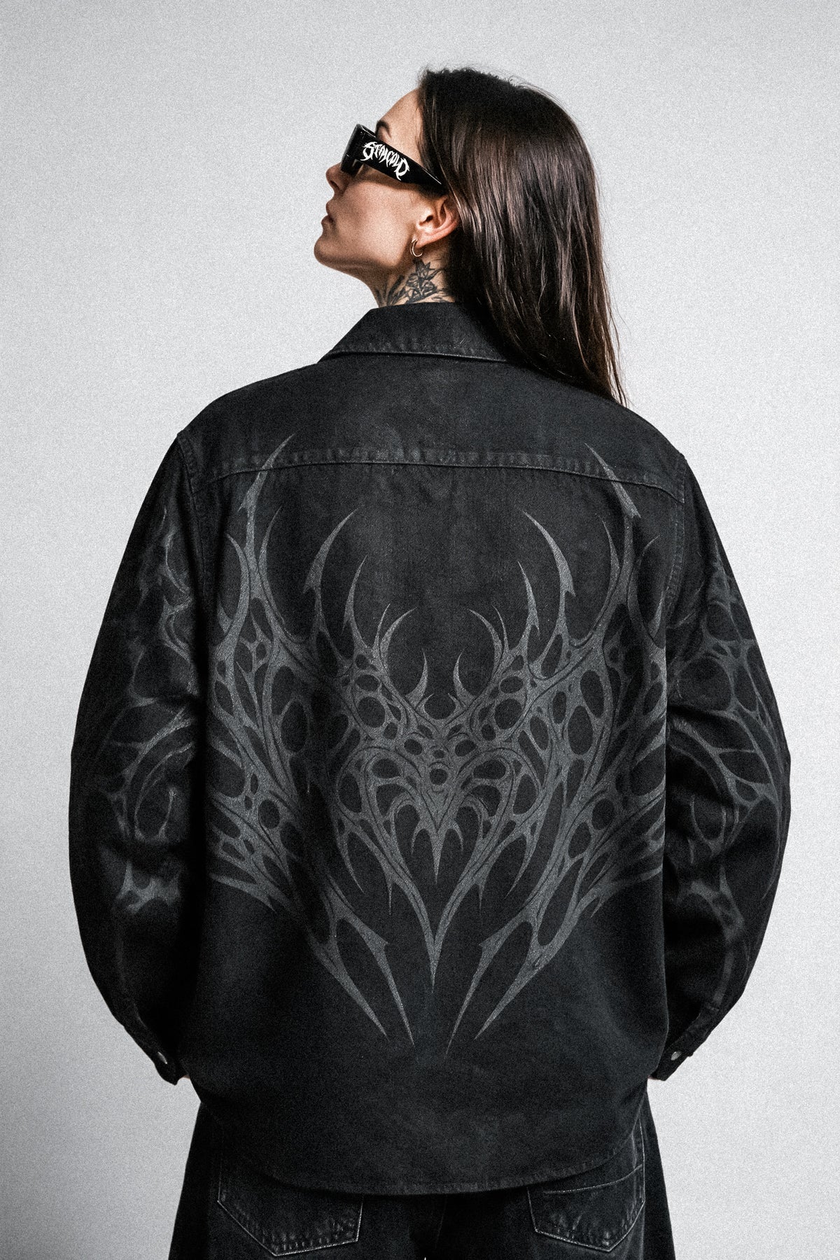 Blackroot (Washed Black) - Longsleeve Button Up (290GSM)