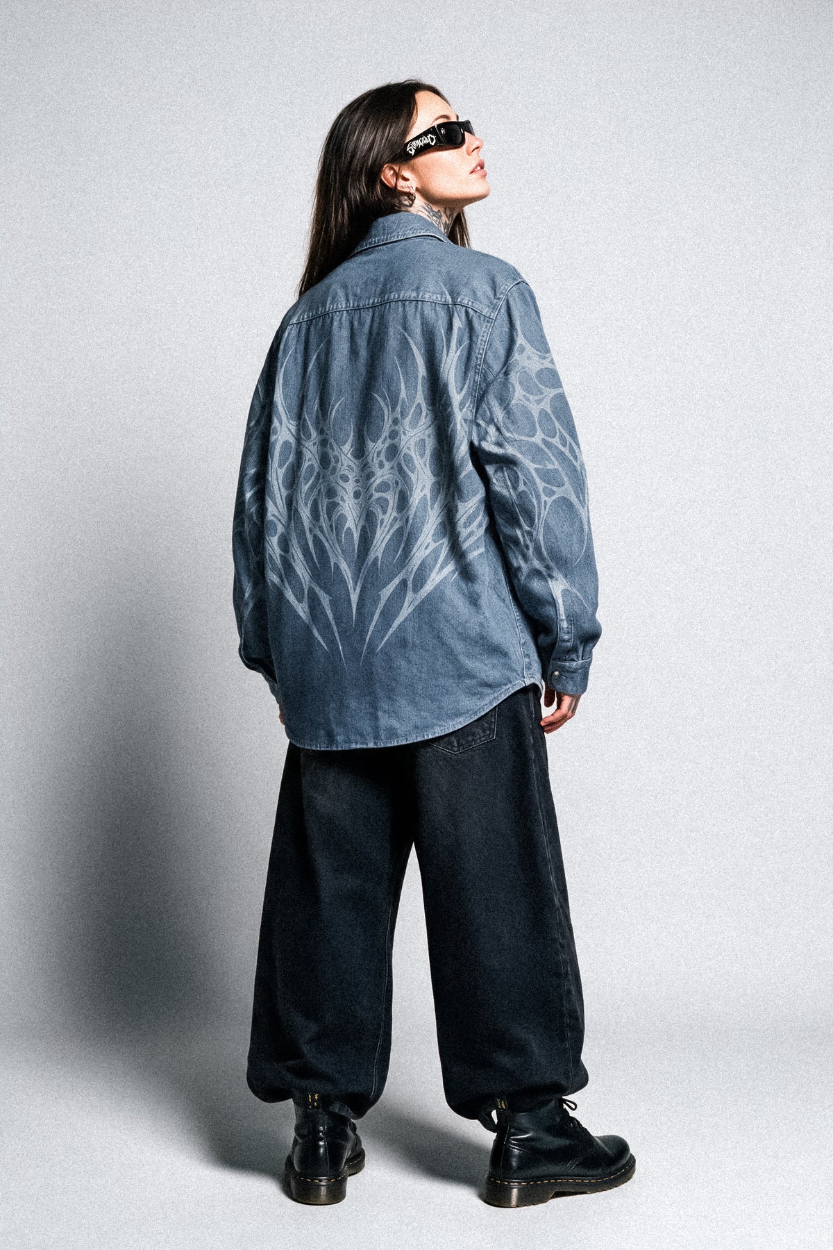 Blackroot (Washed Blue) - Longsleeve Button Up (290GSM)