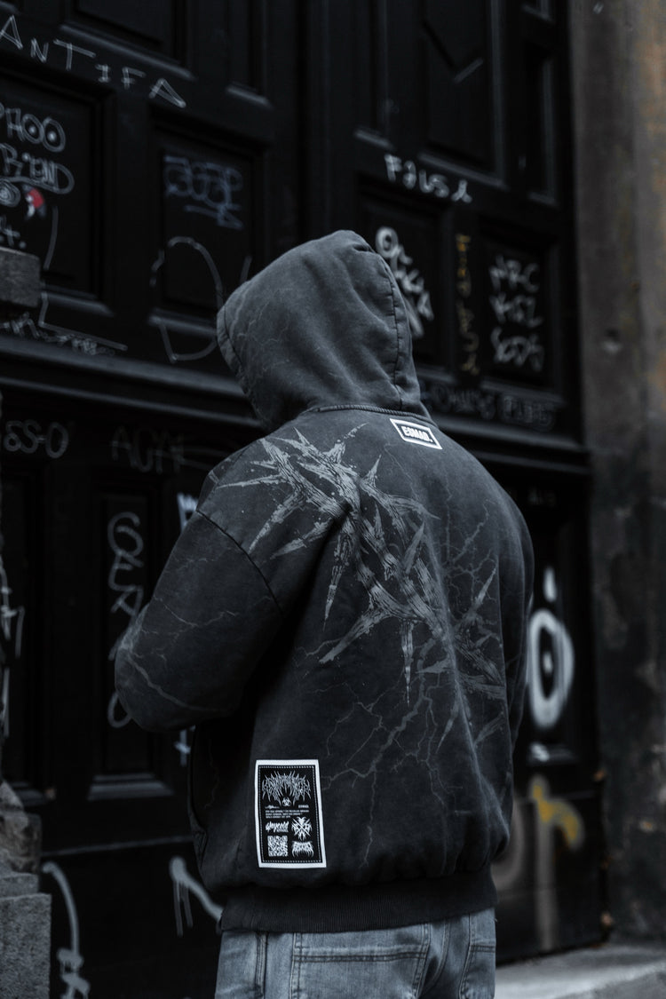 Blackthorn - Heavy Oversized Hoodie (Acid Washed) 400GSM Image 3