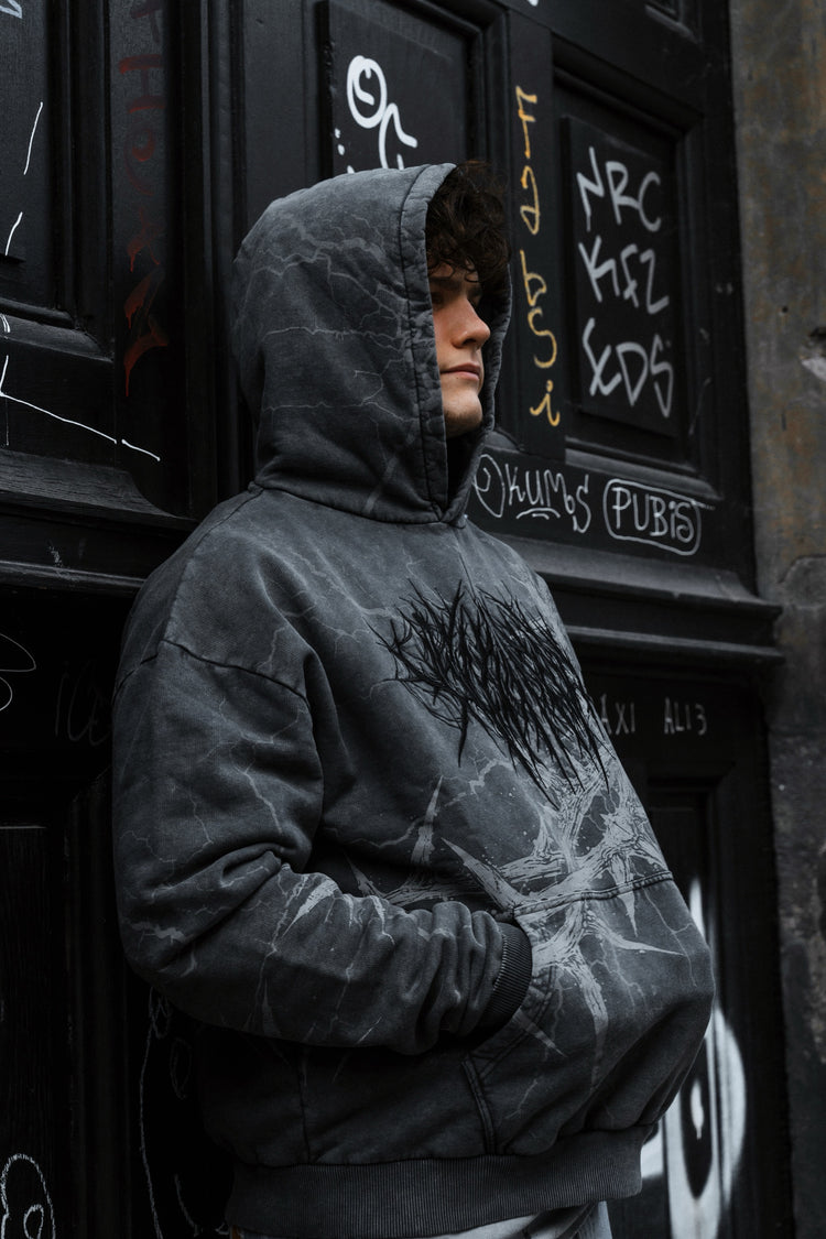 Blackthorn - Heavy Oversized Hoodie (Acid Washed) 400GSM Image 6