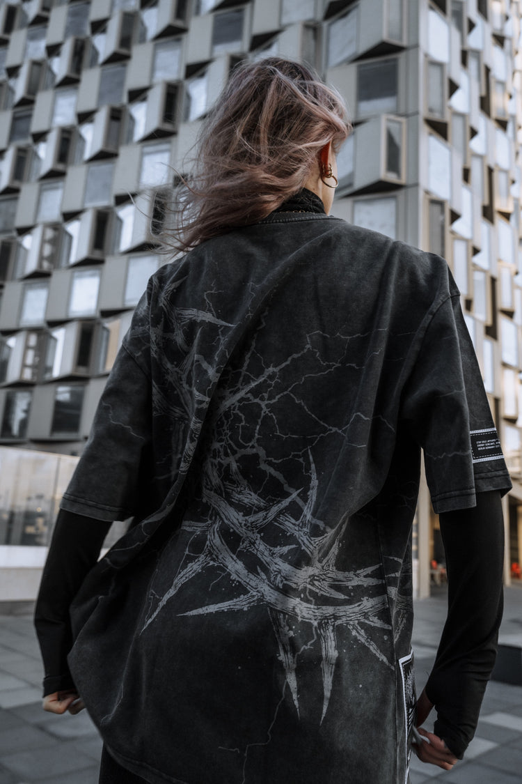 Blackthorn - Heavy Oversized T-Shirt (Acid Washed) 250GSM Image 3