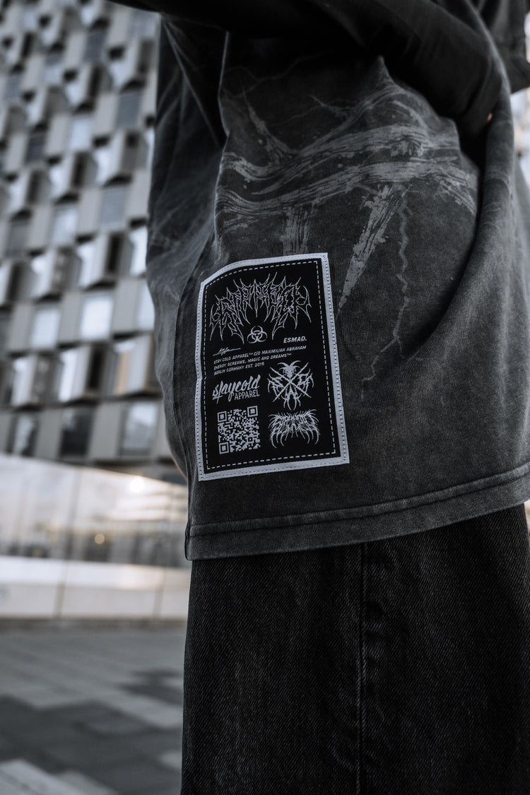 Blackthorn - Heavy Oversized T-Shirt (Acid Washed) 250GSM Image 4