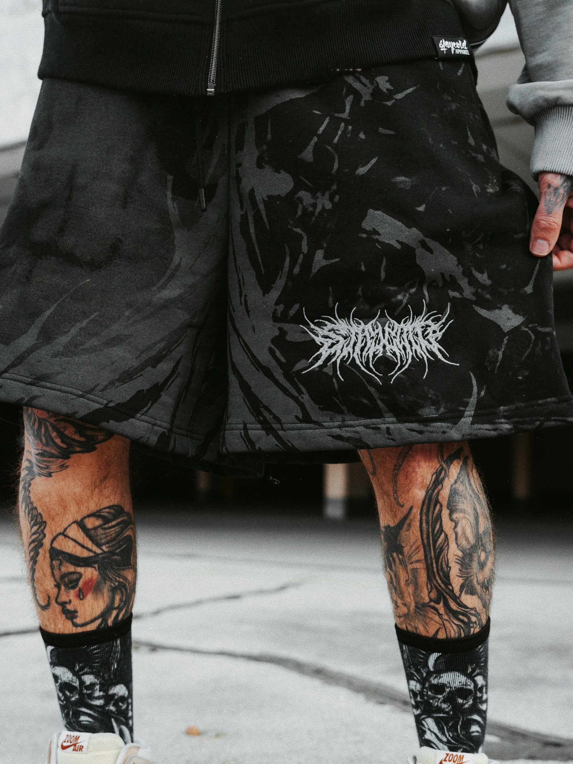 Blackwater (Black) - Prime Shorts (350GSM)