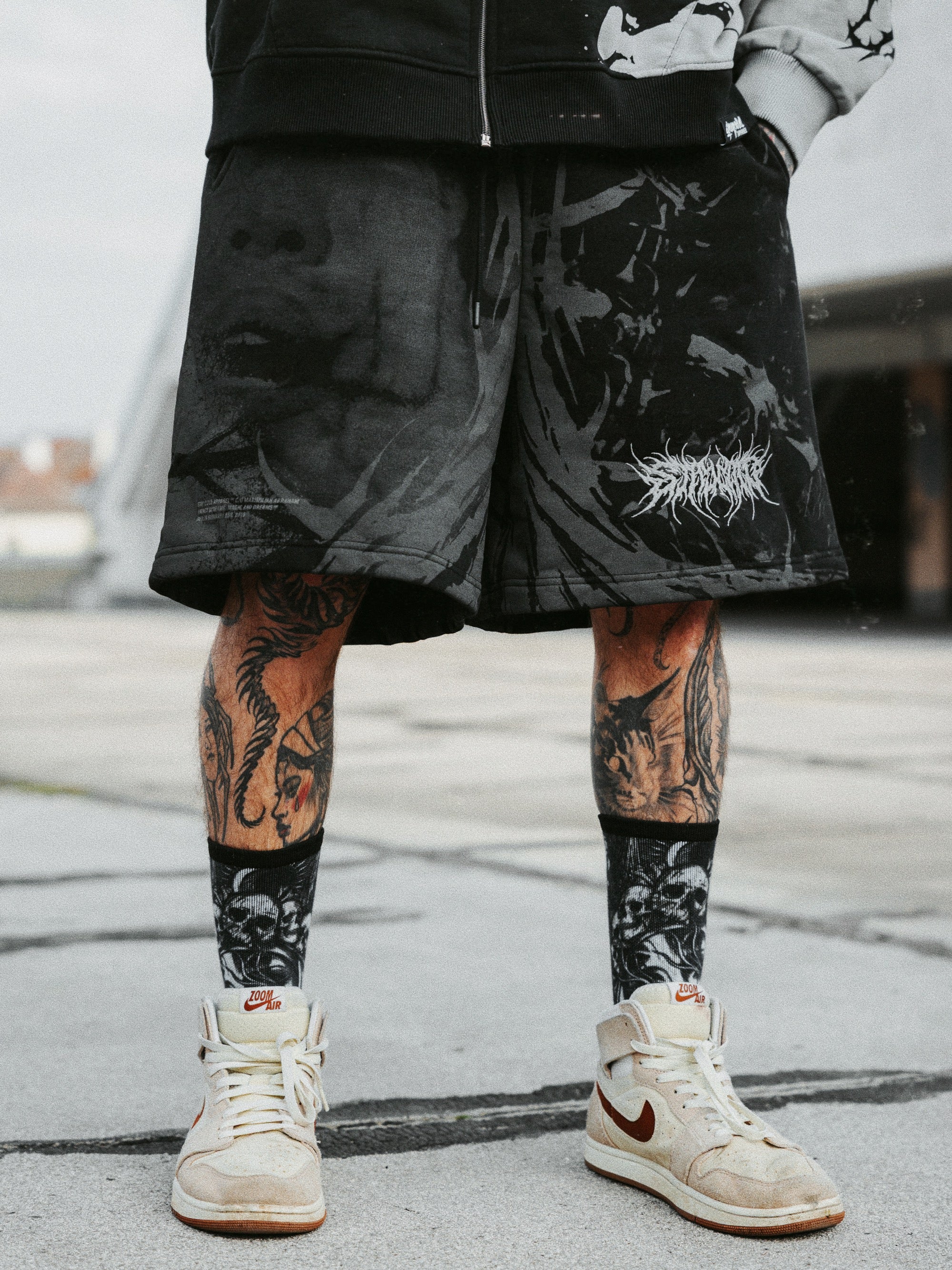 Blackwater (Black) - Prime Shorts (350GSM)