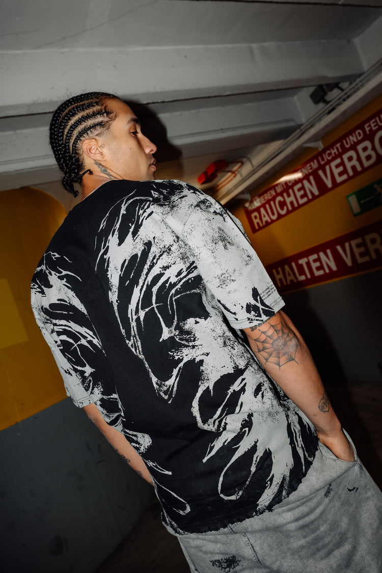 Bloodfire (grey) - Oversized T-Shirt (200GSM) Image 3