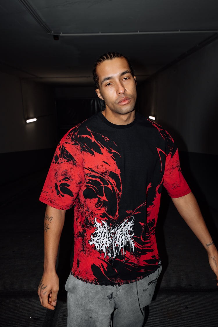 Bloodfire (red) - Oversized T-Shirt (200GSM) Image 1