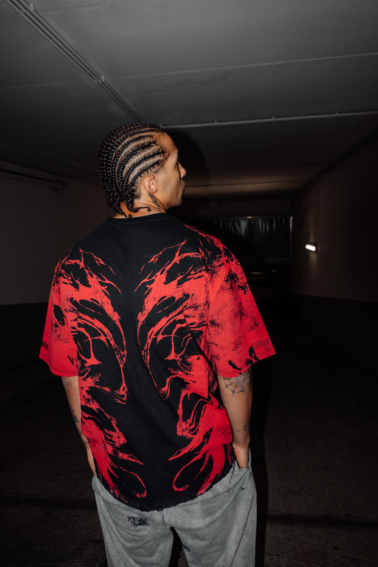 Bloodfire (red) - Oversized T-Shirt (200GSM) Image 3