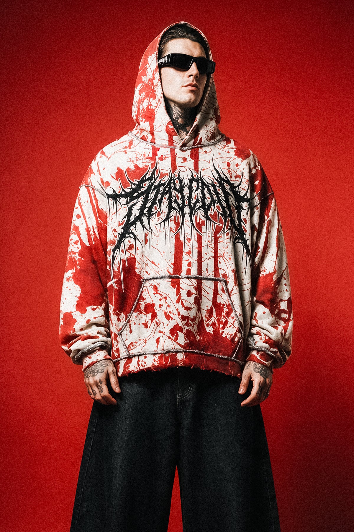 Bloodpath (Red) - Heavy Oversized Hoodie (400GSM)