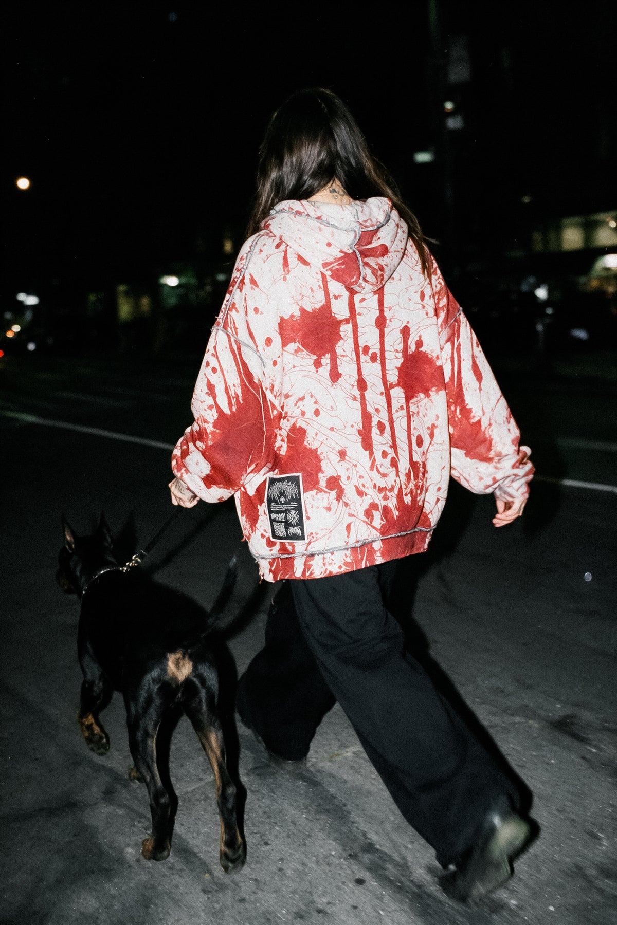 Bloodpath (Rouge) - Sweat à capuche oversize épais (400 GSM)