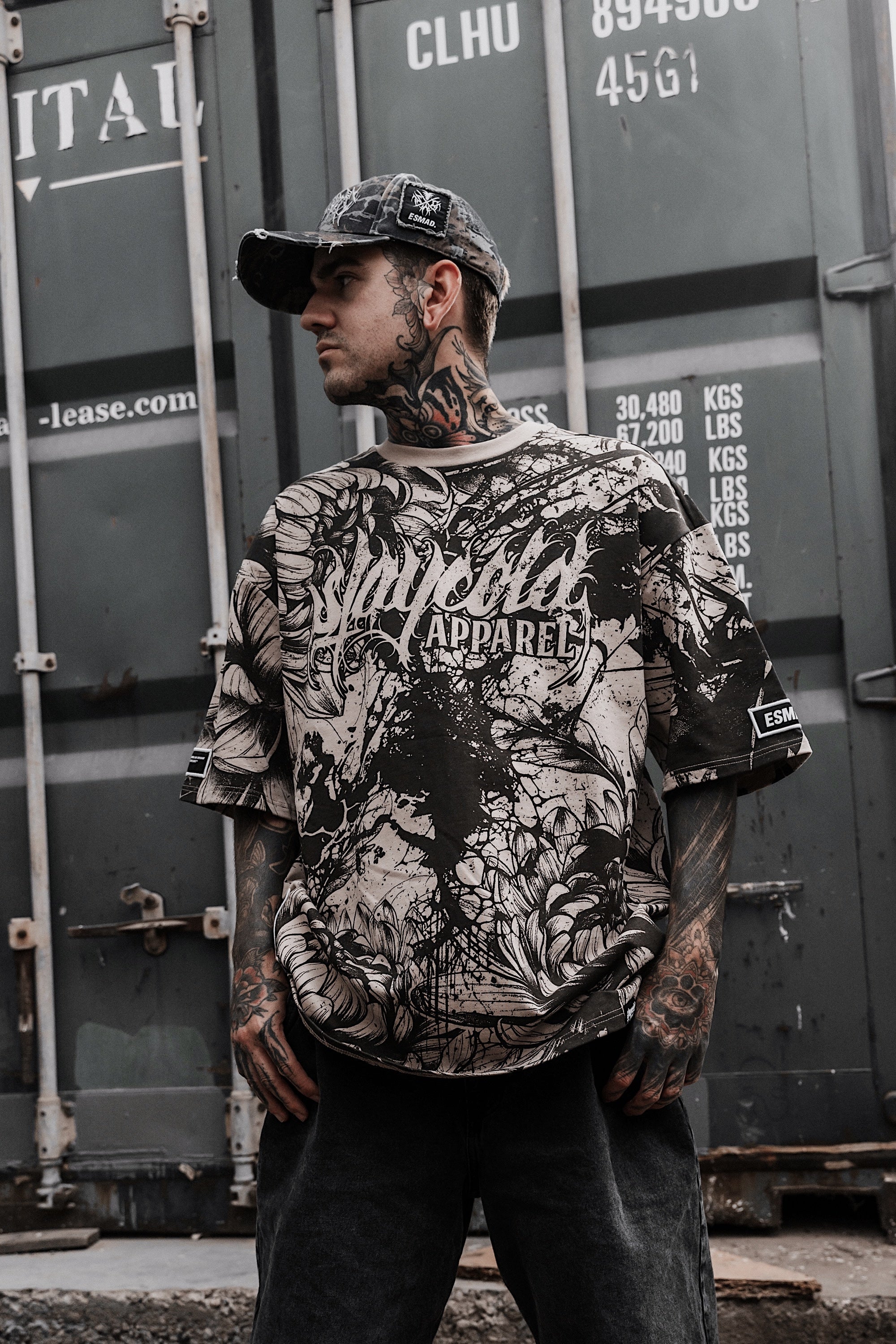 Bloomwound (Allover) - Heavy Oversized T-Shirt (250GSM)